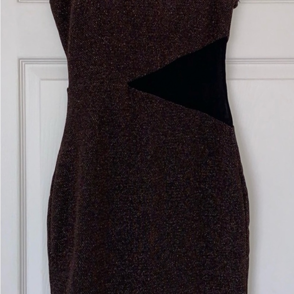 Trixxi Black and Brown Mini Dress